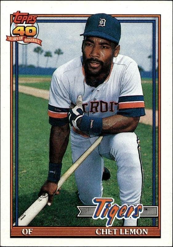 1991 topps Chet Lemon