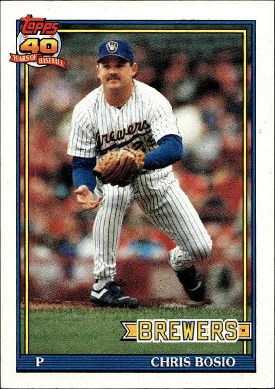 1991 Topps Chris Bosio #217 trading card