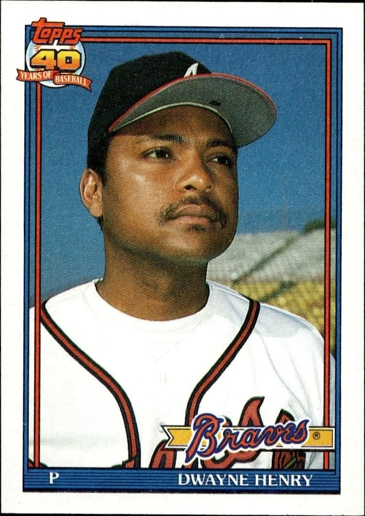Dwayne Henry 1991 Topps #567 Baseball Trading Card - Front 1991 Topps Dwayne Henry #567 baseball trading card front