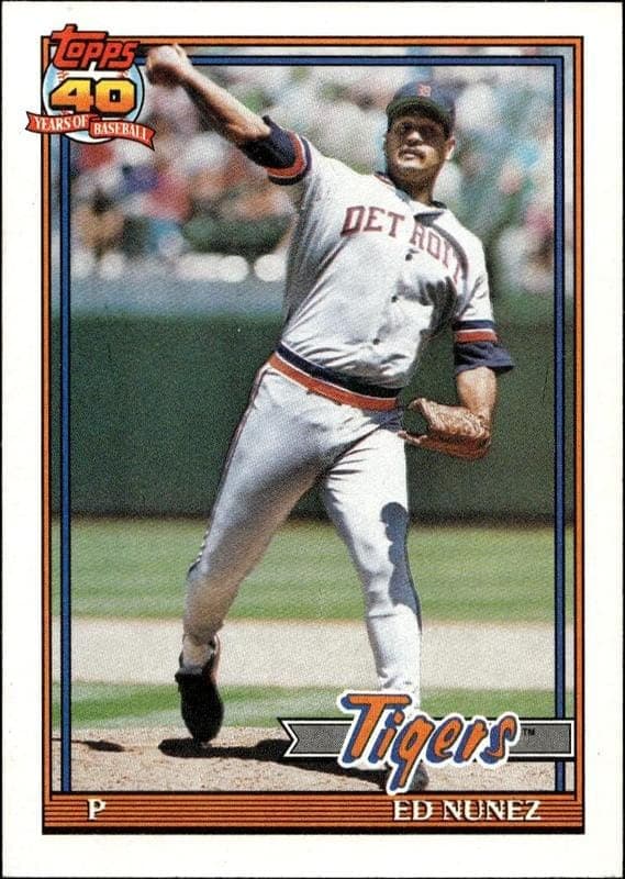 1991 topps Ed Nunez