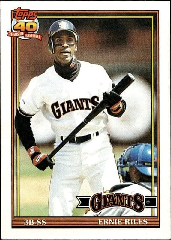 1991 Topps Ernie Riles #408 trading card