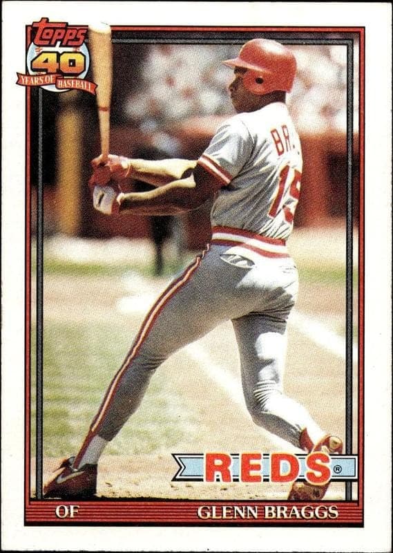 1991 Topps Glenn Braggs #444 trading card