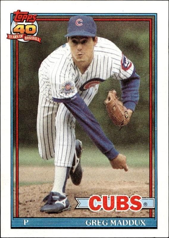 1991 topps Greg Maddux