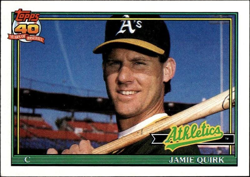 1991 Topps Series 1 Jamie Quirk #132 trading card