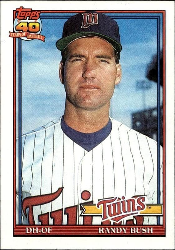 1991 Topps Randy Bush #124 trading card