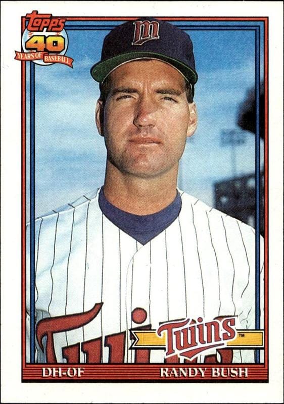 1991 Topps Randy Bush #124 trading card