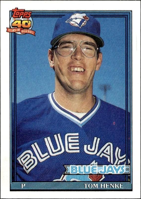 1991 Topps Series 1 Tom Henke #110 trading card