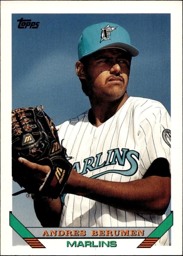 Andres Berumen 1993 Topps Series 2 #627 Baseball Trading Card - Front 1993 Topps Series 2 Andres Berumen #627 baseball trading card front