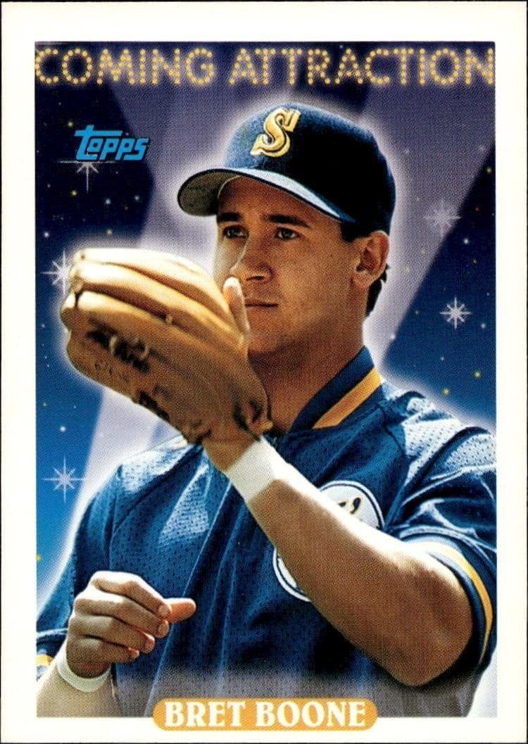Bret Boone 1993 Topps Series 2 #808 Baseball Trading Card - Front 1993 Topps Series 2 Bret Boone #808 baseball trading card front