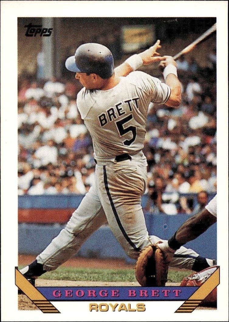 George Brett 1993 Topps Series 2 #397 Baseball Trading Card - Front 1993 Topps Series 2 George Brett #397 baseball trading card front