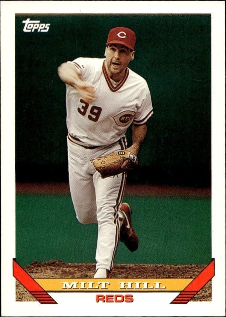 Milt Hill 1993 Topps Series 2 #642 Baseball Trading Card - Front 1993 Topps Series 2 Milt Hill #642 baseball trading card front