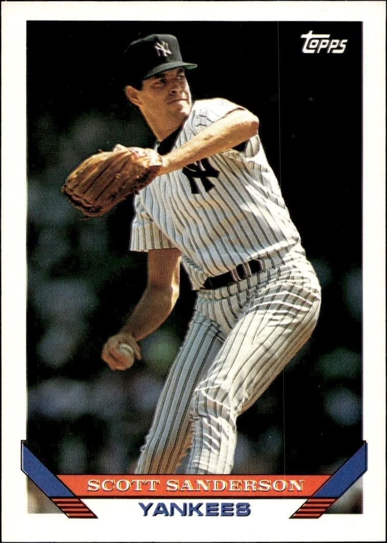 Scott Sanderson 1993 Topps Series 2 #525 Baseball Trading Card - Front 1993 Topps Series 2 Scott Sanderson #525 baseball trading card front