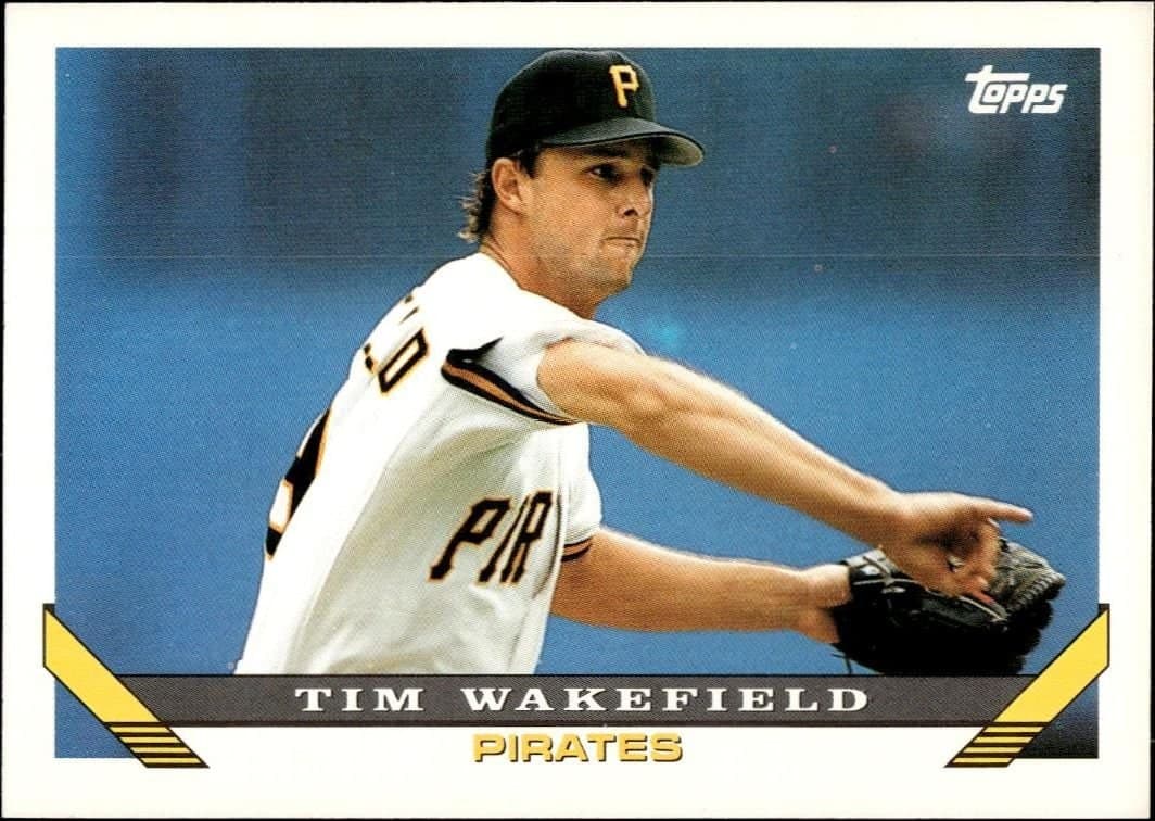 Tim Wakefield 1993 Topps #163 Baseball Trading Card - Front 1993 Topps Tim Wakefield #163 baseball trading card front