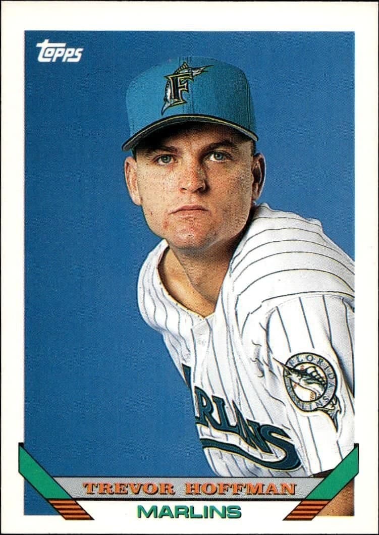 Trevor Hoffman 1993 Topps Series 2 #572 Baseball Trading Card - Front 1993 Topps Series 2 Trevor Hoffman #572 baseball trading card front