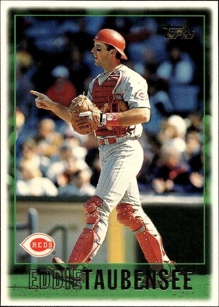 Eddie Taubensee 1997 Topps Series 2 #326 Baseball Trading Card - Front 1997 Topps Series 2 Eddie Taubensee #326 baseball trading card front