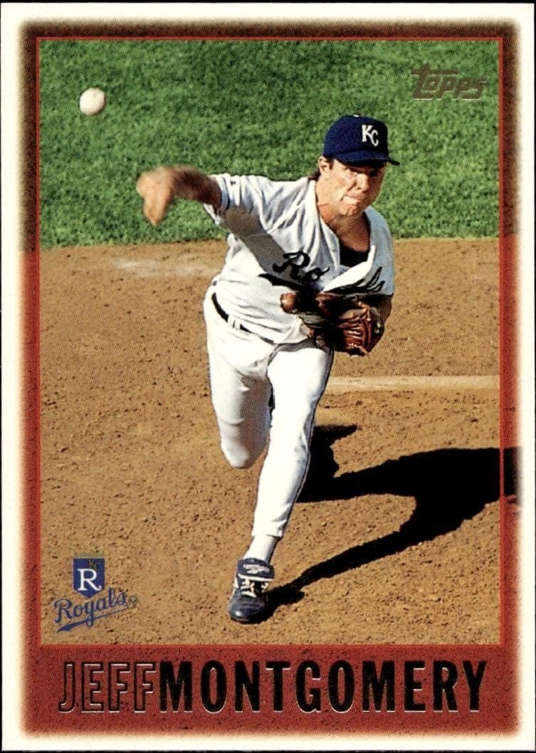 Jeff Montgomery 1997 Topps Series 2 #399 Baseball Trading Card - Front 1997 Topps Series 2 Jeff Montgomery #399 baseball trading card front