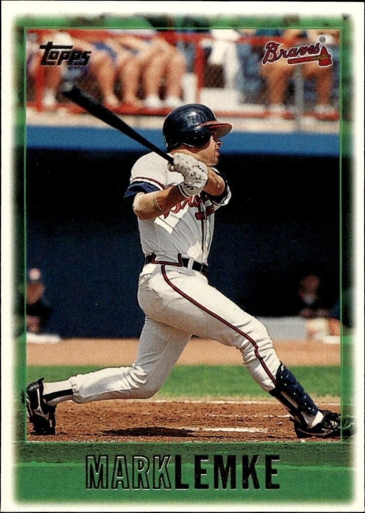 Mark Lemke 1997 Topps #94 Baseball Trading Card - Front 1997 Topps Mark Lemke #94 baseball trading card front