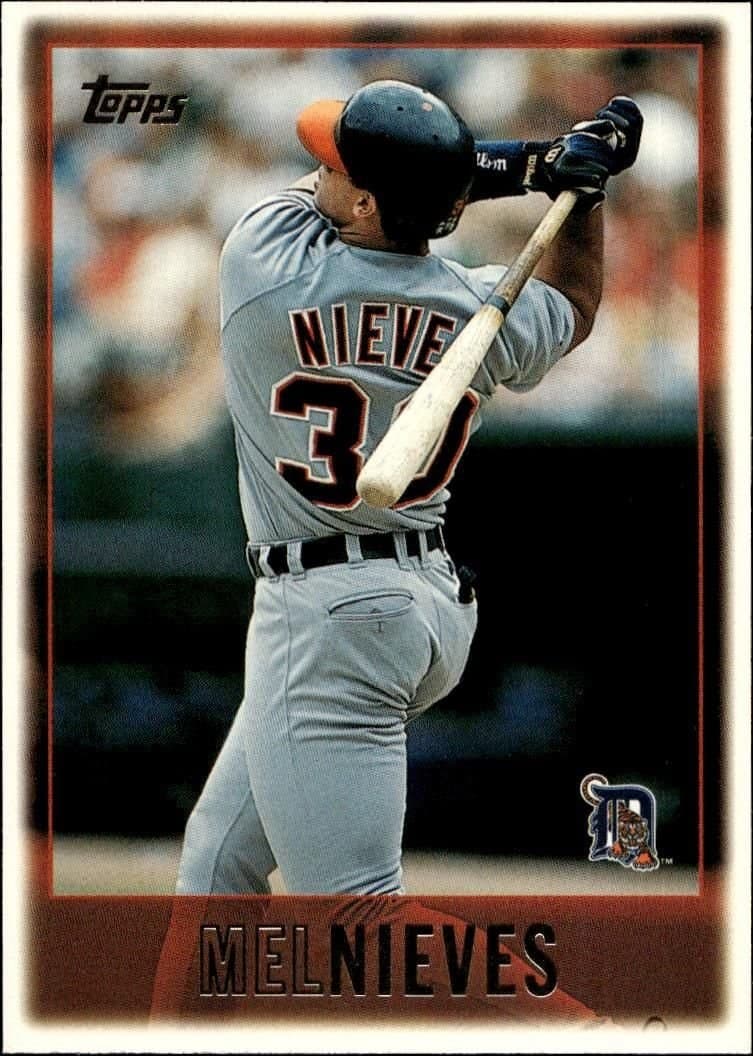 Melvin Nieves 1997 Topps Series 2 #304 Baseball Trading Card - Front 1997 Topps Series 2 Melvin Nieves #304 baseball trading card front