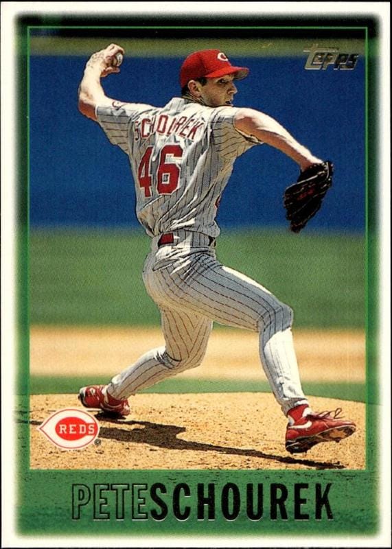 1997 Topps Series 2 Pete Schourek #349 trading card