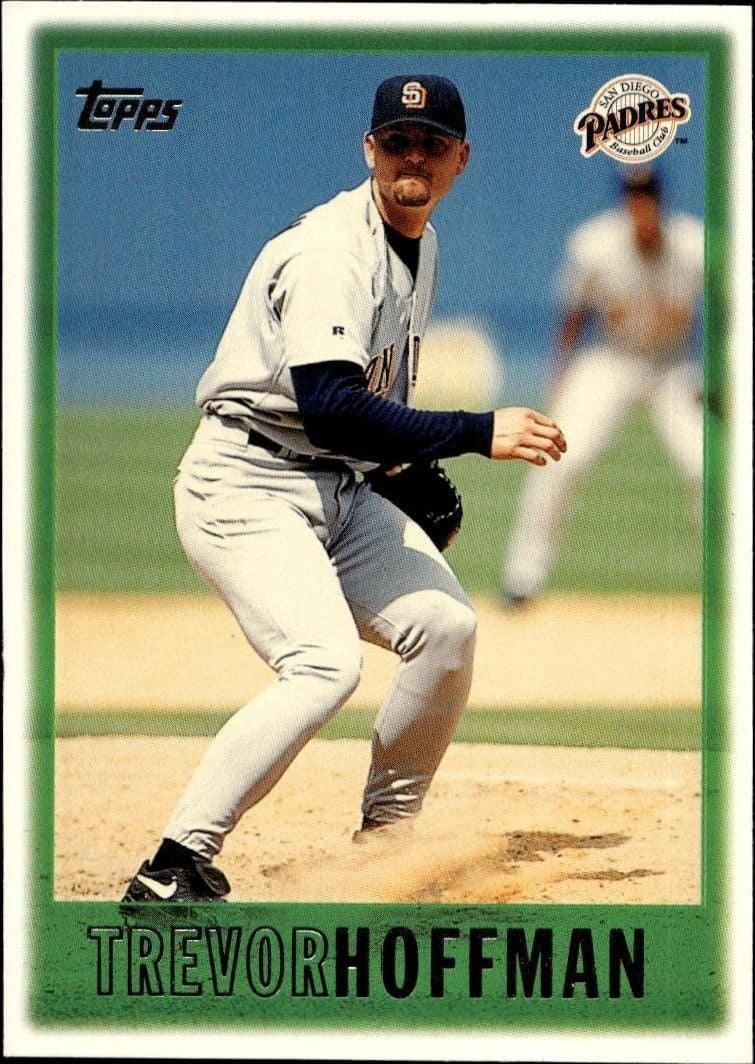 Trevor Hoffman 1997 Topps #70 Baseball Trading Card - Front 1997 Topps Trevor Hoffman #70 baseball trading card front