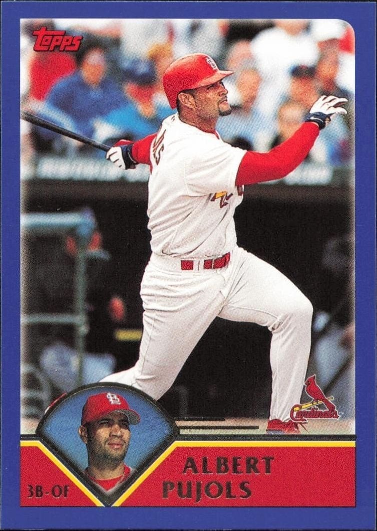 Albert Pujols 2003 Topps #200 Baseball Trading Card - Front 2003 Topps Albert Pujols #200 baseball trading card front