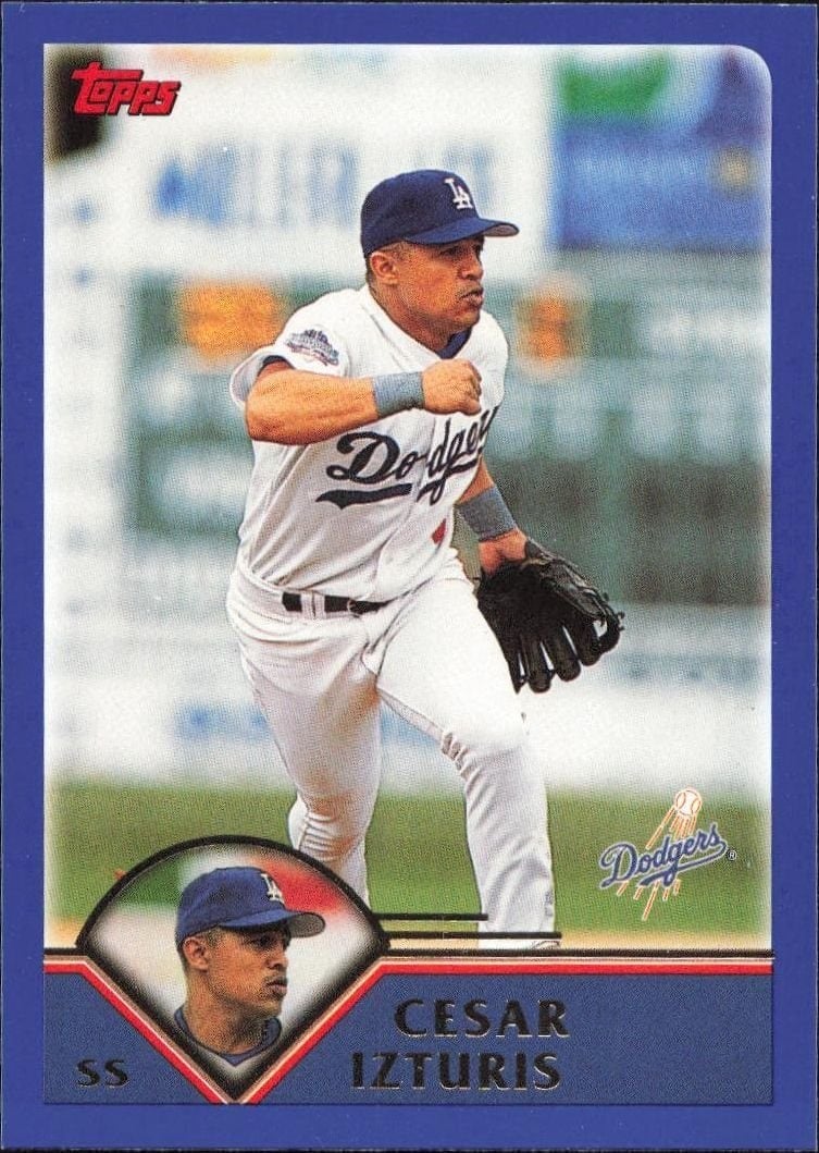 Cesar Izturis 2003 Topps #137 Baseball Trading Card - Front 2003 Topps Cesar Izturis #137 baseball trading card front