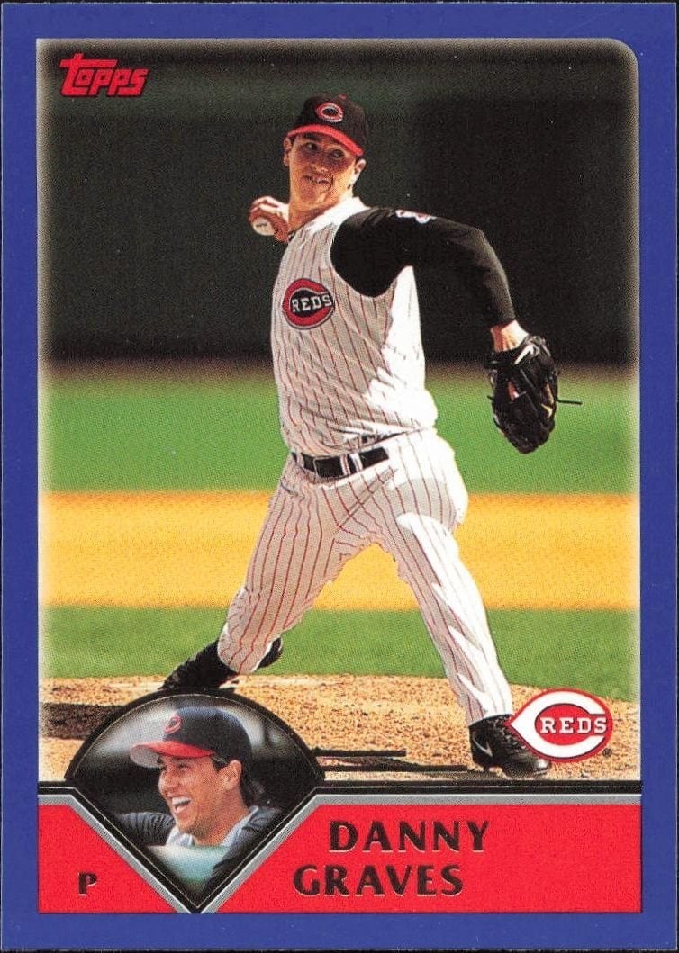 Danny Graves 2003 Topps #215 Baseball Trading Card - Front 2003 Topps Danny Graves #215 baseball trading card front