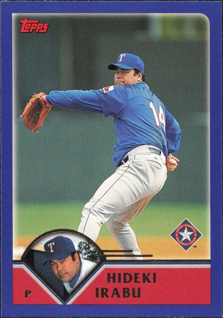Hideki Irabu 2003 Topps #102 Baseball Trading Card - Front 2003 Topps Hideki Irabu #102 baseball trading card front