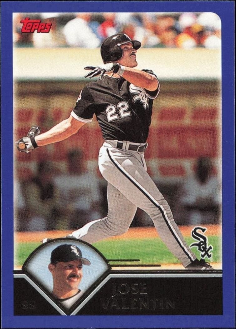 Jose Valentin 2003 Topps #246 Baseball Trading Card - Front 2003 Topps Jose Valentin #246 baseball trading card front