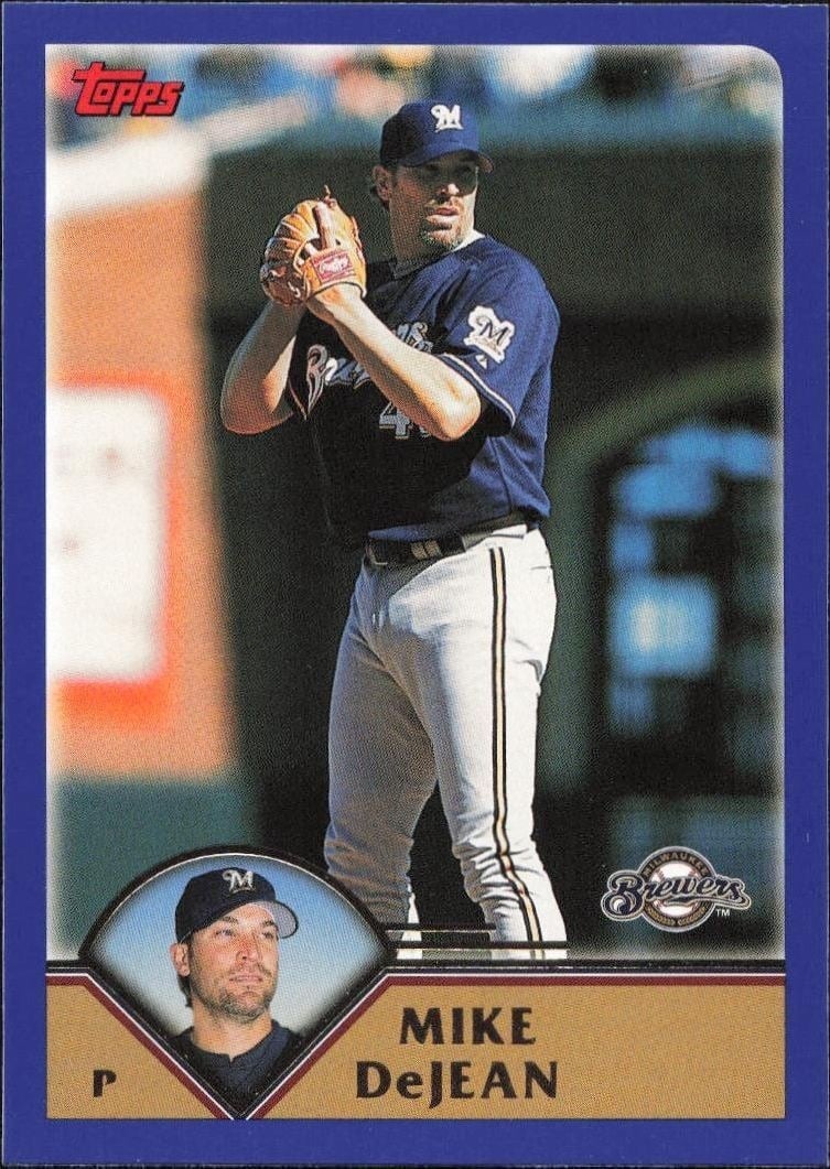 Mike DeJean 2003 Topps #207 Baseball Trading Card - Front 2003 Topps Mike DeJean #207 baseball trading card front