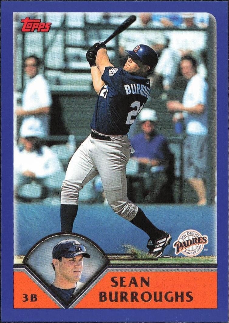 Sean Burroughs 2003 Topps #243 Baseball Trading Card - Front 2003 Topps Sean Burroughs #243 baseball trading card front