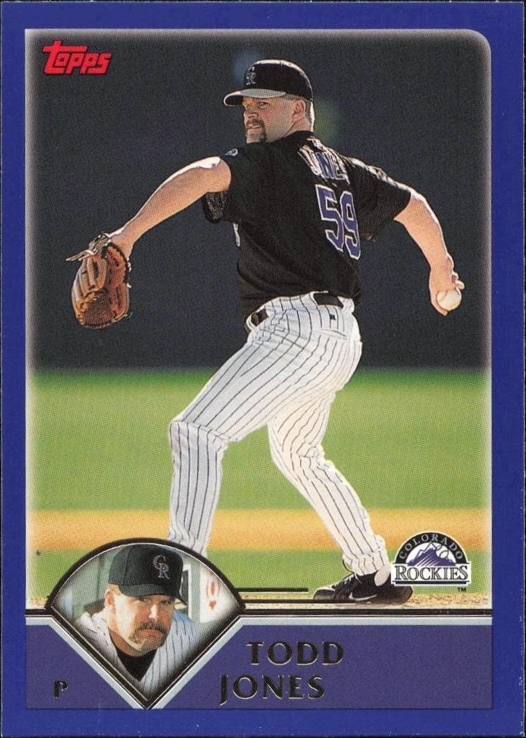 Todd Jones 2003 Topps #213 Baseball Trading Card - Front 2003 Topps Todd Jones #213 baseball trading card front