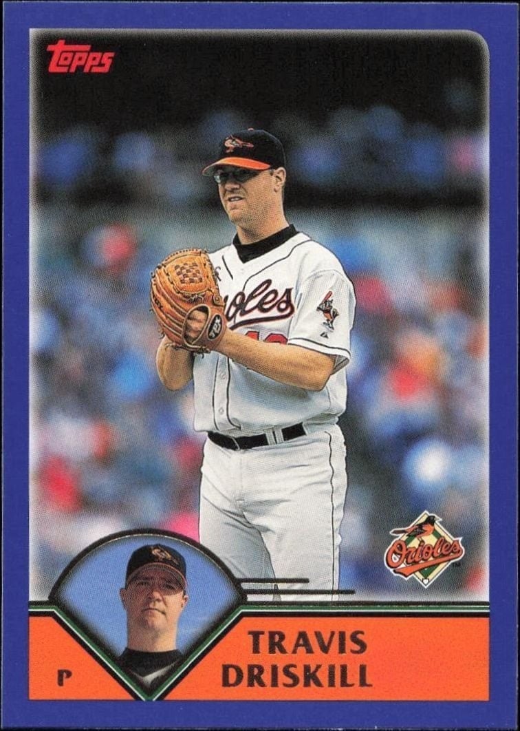 Travis Driskill 2003 Topps #107 Baseball Trading Card - Front 2003 Topps Travis Driskill #107 baseball trading card front