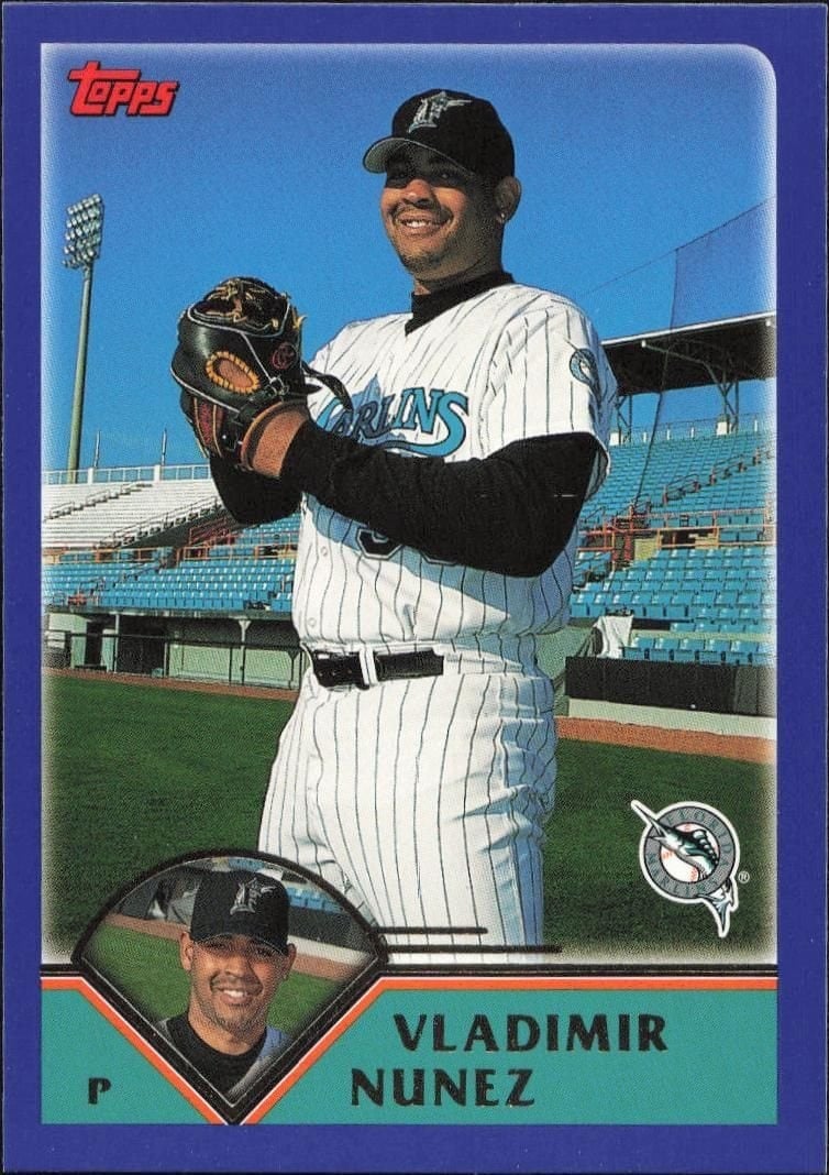Vladimir Nunez 2003 Topps #142 Baseball Trading Card - Front 2003 Topps Vladimir Nunez #142 baseball trading card front