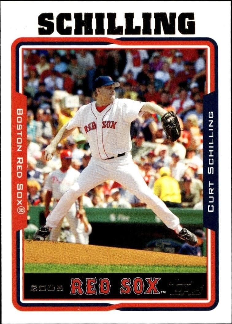 Curt Schilling 2005 Topps #70 Baseball Trading Card - Front 2005 Topps Curt Schilling #70 baseball trading card front