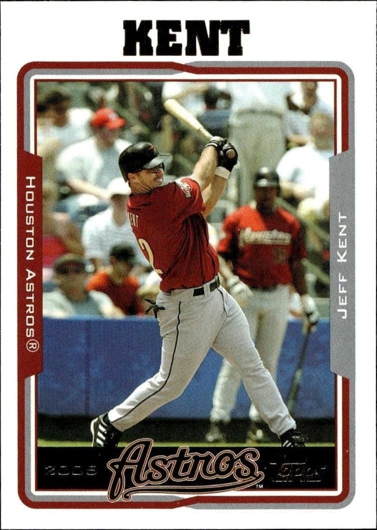 Jeff Kent 2005 Topps #140 Baseball Trading Card - Front 2005 Topps Jeff Kent #140 baseball trading card front