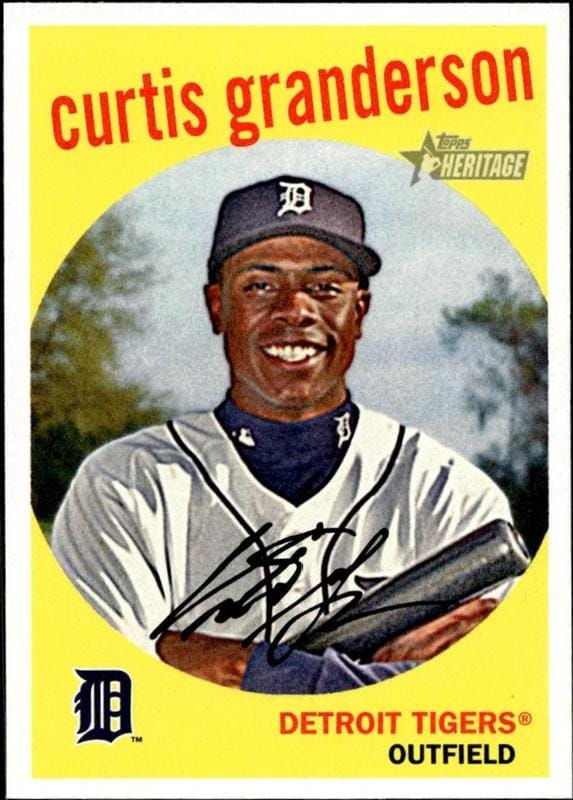 2008 Topps Heritage Curtis Granderson #535 trading card