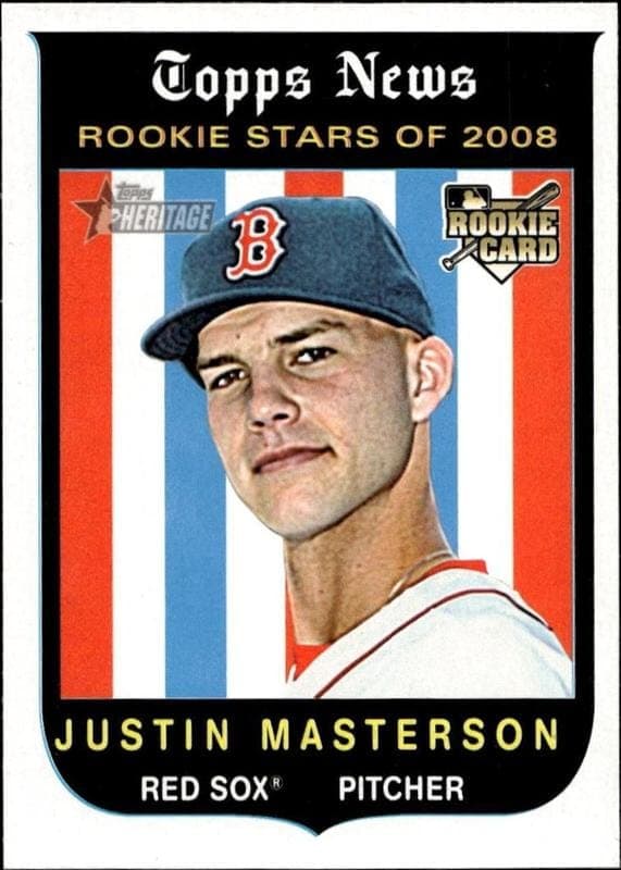 2008 Topps Heritage Justin Masterson #545 trading card
