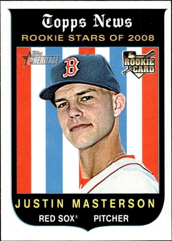 2008 Topps Heritage Justin Masterson #545 trading card
