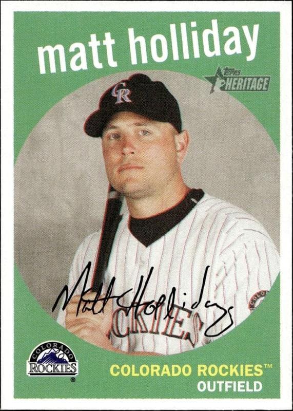 2008 Topps Heritage Matt Holliday #334 trading card