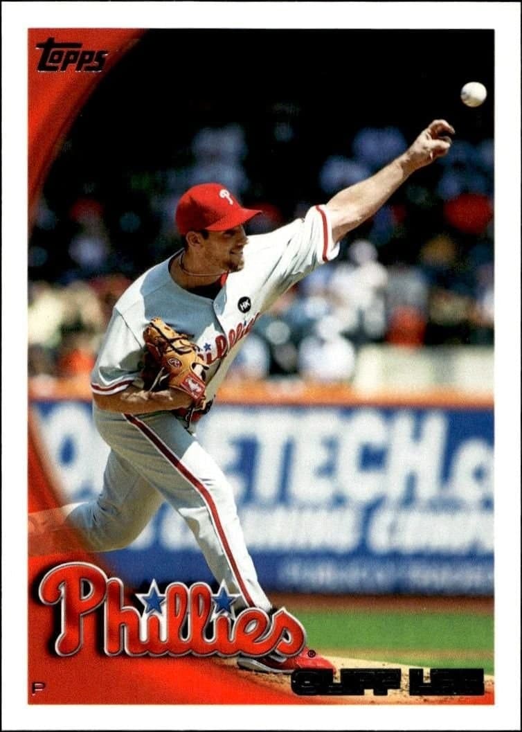 Cliff Lee 2010 Topps #132 Baseball Trading Card - Front 2010 Topps Cliff Lee #132 baseball trading card front