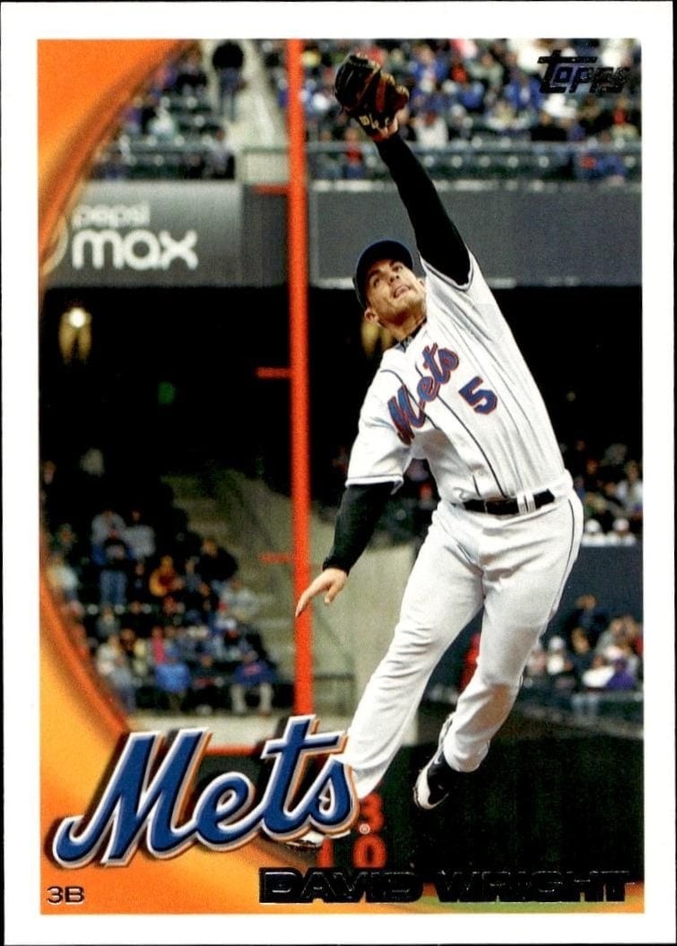 David Wright 2010 Topps #60 Baseball Trading Card - Front 2010 Topps David Wright #60 baseball trading card front