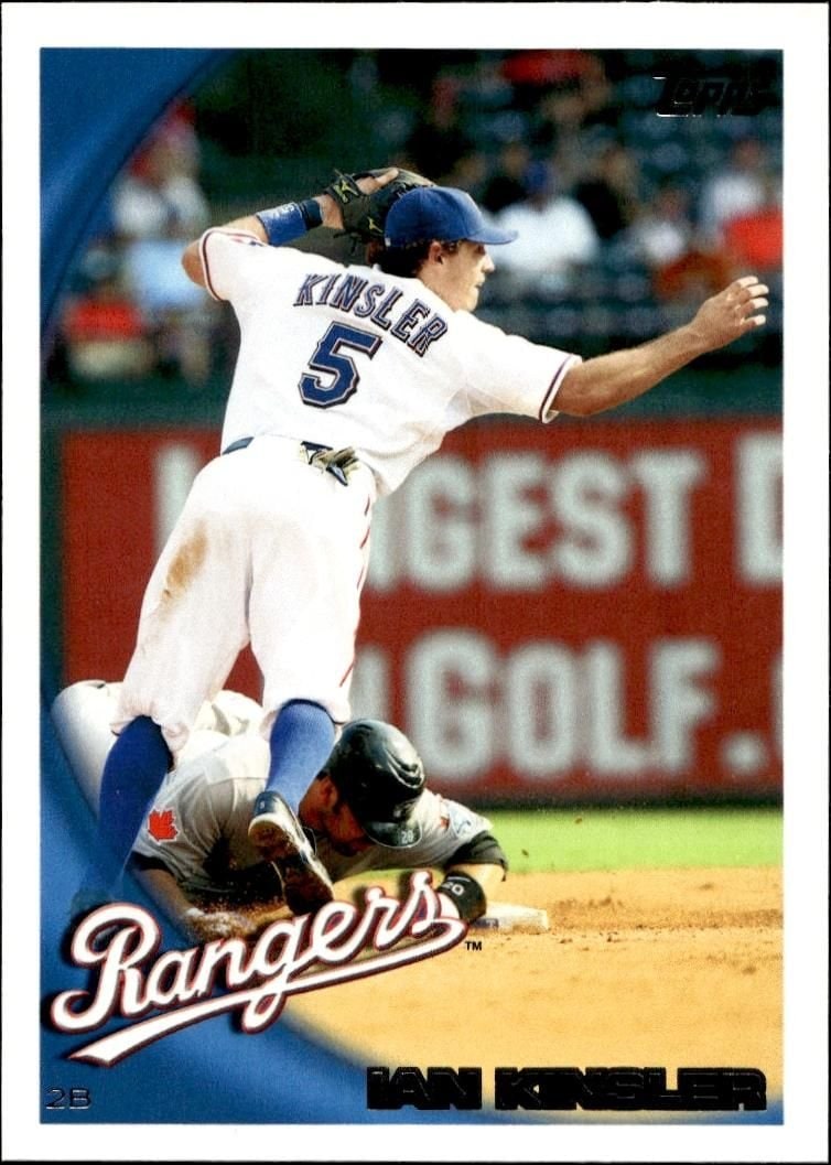 Ian Kinsler 2010 Topps #90 Baseball Trading Card - Front 2010 Topps Ian Kinsler #90 baseball trading card front