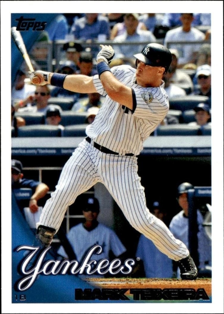 Mark Teixeira 2010 Topps #250 Baseball Trading Card - Front 2010 Topps Mark Teixeira #250 baseball trading card front