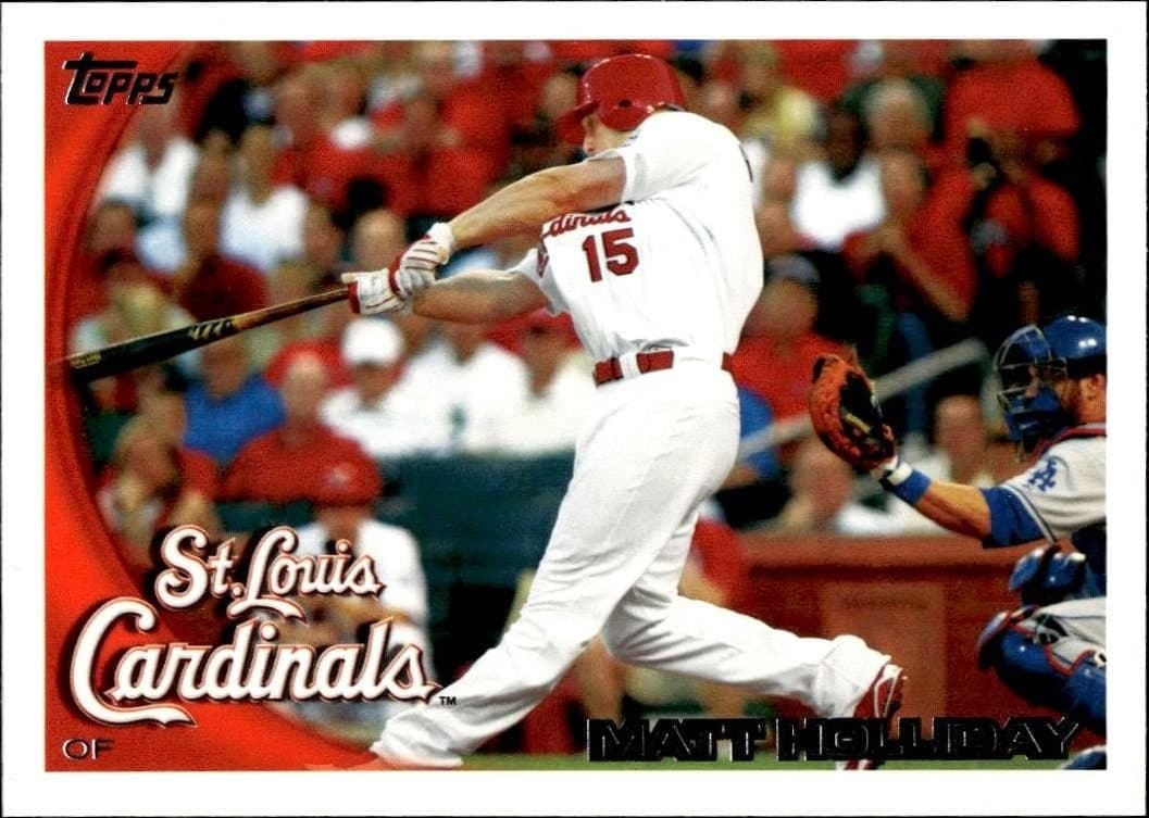 Matt Holliday 2010 Topps #140 Baseball Trading Card - Front 2010 Topps Matt Holliday #140 baseball trading card front