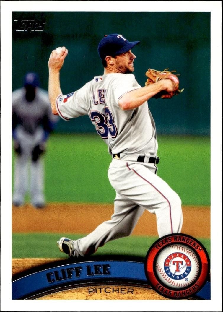 Cliff Lee 2011 Topps #103 Baseball Trading Card - Front 2011 Topps Cliff Lee #103 baseball trading card front