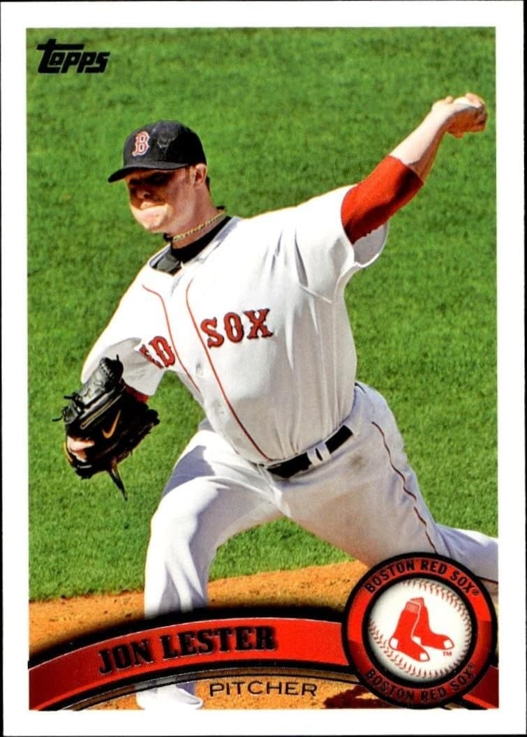 Jon Lester 2011 Topps #3 Baseball Trading Card - Front 2011 Topps Jon Lester #3 baseball trading card front