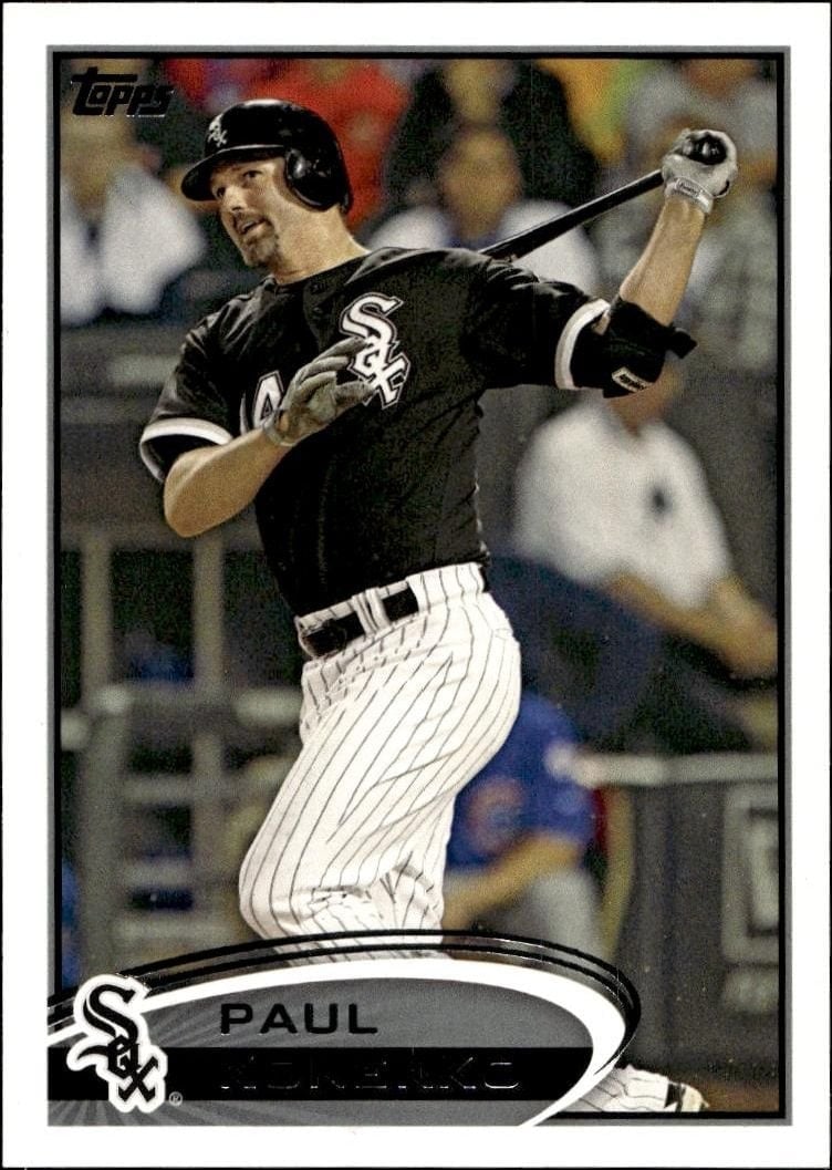 Paul Konerko 2012 Topps #105 Baseball Trading Card - Front 2012 Topps Paul Konerko #105 baseball trading card front