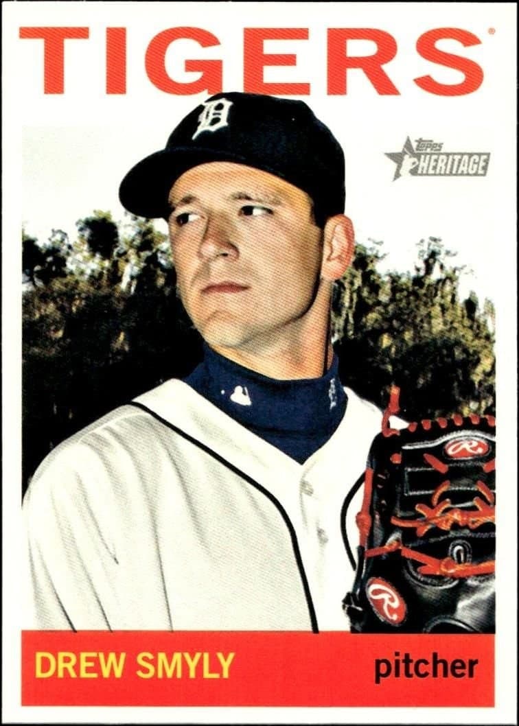 Drew Smyly 2013 Topps Heritage High Number #H513 Baseball Trading Card - Front 2013 Topps Heritage High Number Drew Smyly #H513 baseball trading card front