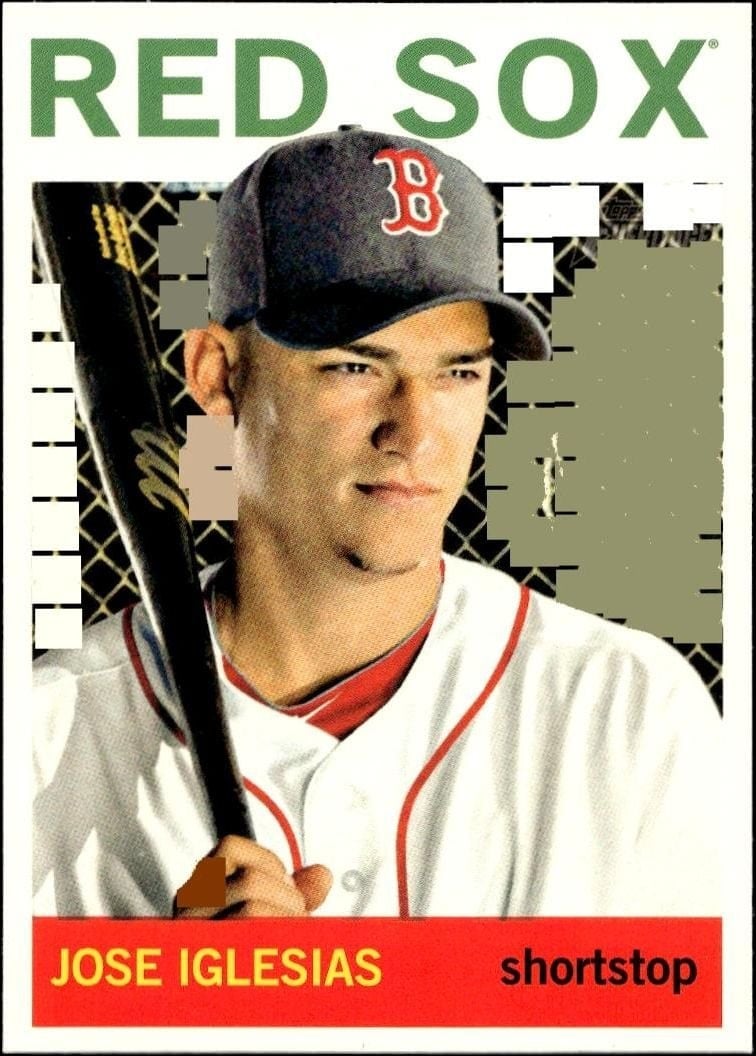 Jose Iglesias 2013 Topps Heritage High Number #H548 Baseball Trading Card - Front 2013 Topps Heritage High Number Jose Iglesias #H548 baseball trading card front